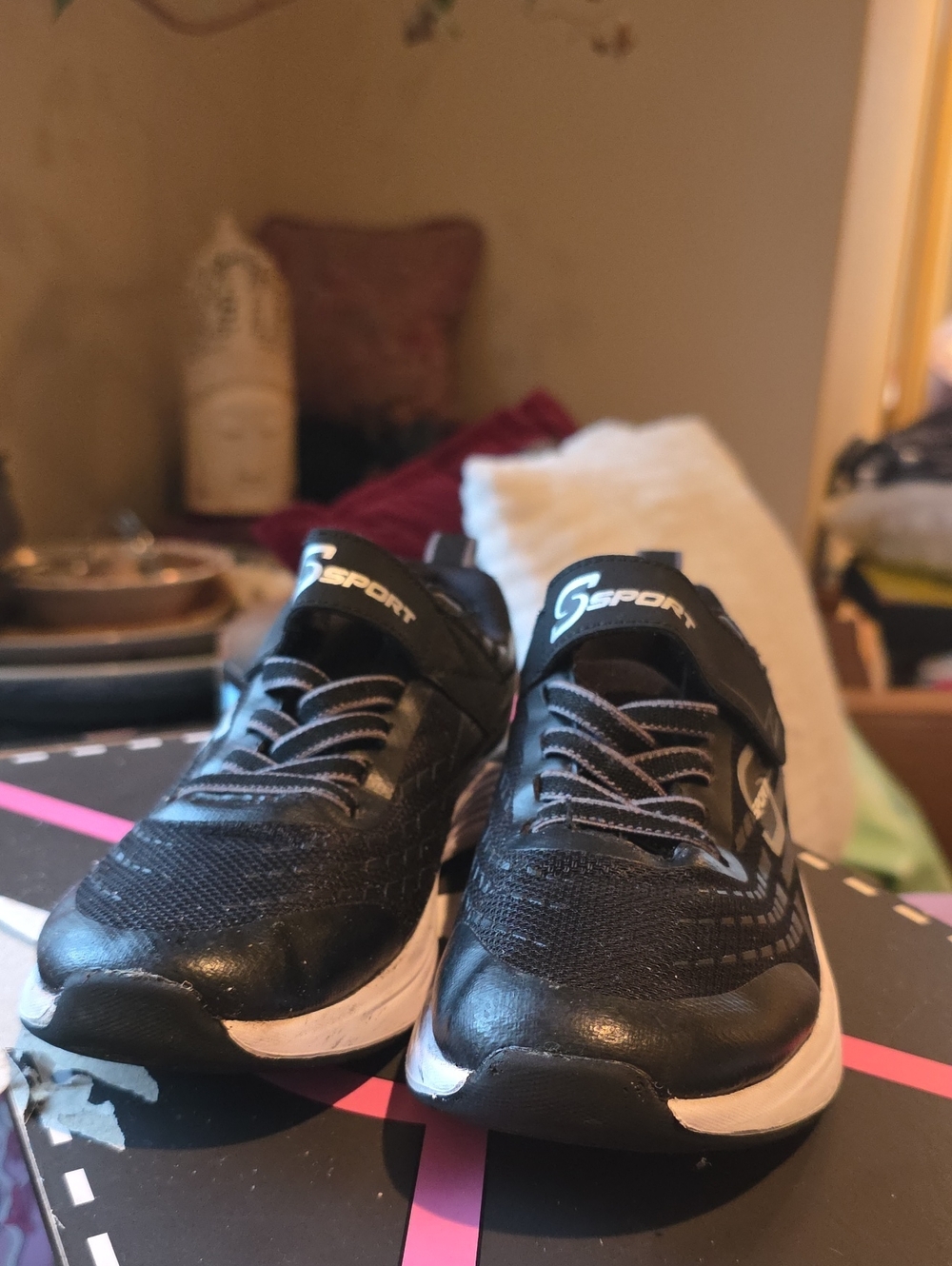 Black Kids' Athletic Sneakers